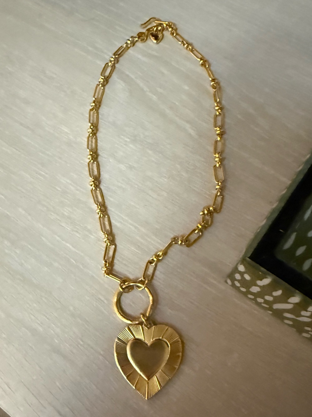Brinker + Eliza Gold Heart Pendant Chain Necklace - Picture 3 of 4